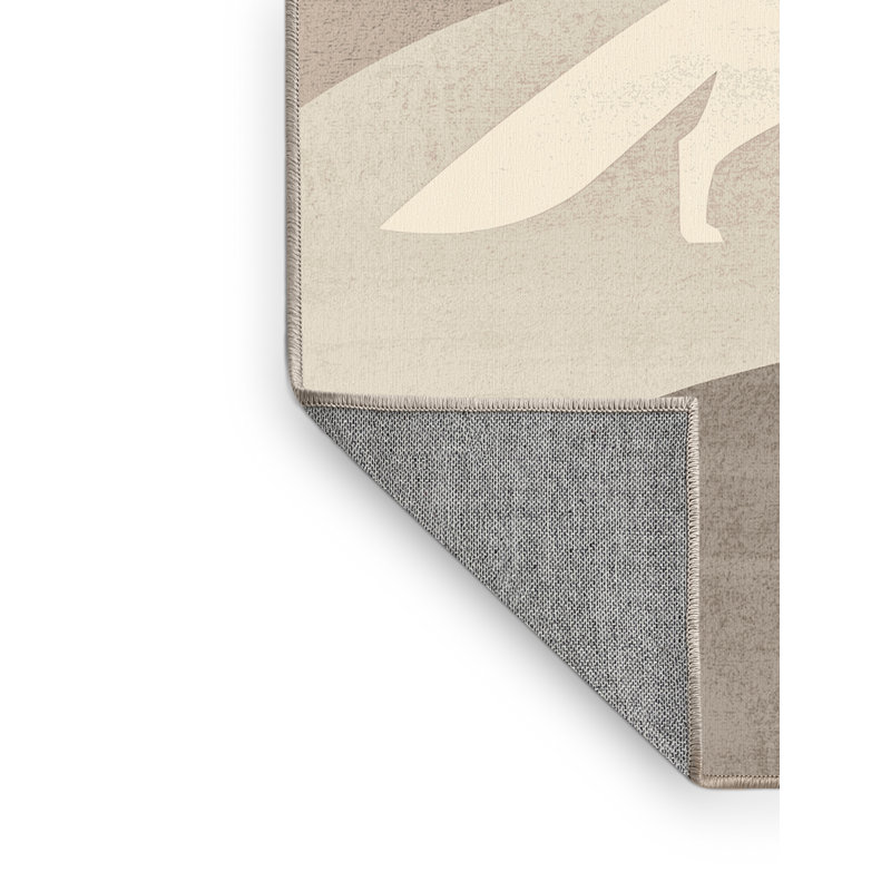 Tapis gris délavé à la machine Pavli, 6x9