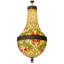 Luminaire suspendu en cuivre antique à 8 lumières Rayden