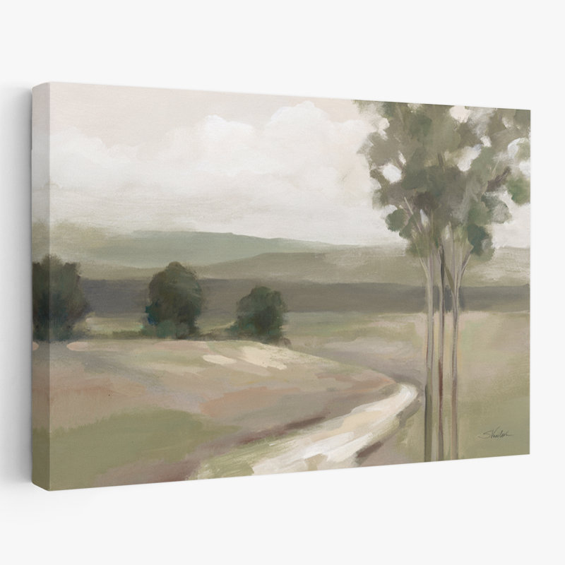 Oliviers - nuages bruns champêtre gris, H 24 po x l 16 po