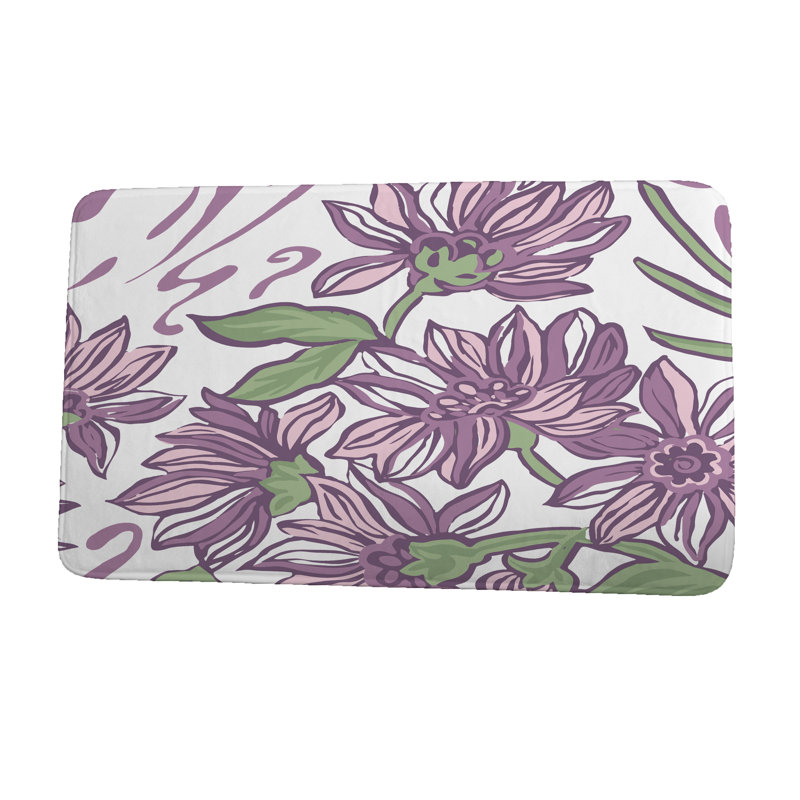 Tapis de bain Luker, l 21 po x L 34 po, Mauve clair