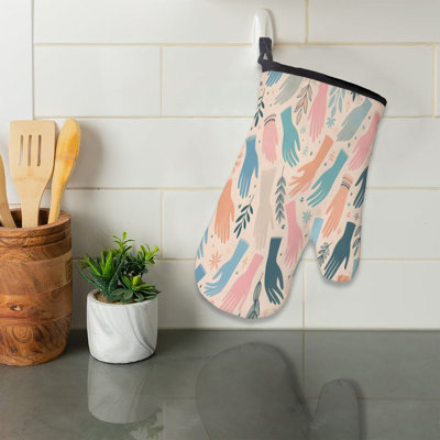School Supply Shades Oven Mitt Cotton Twill
