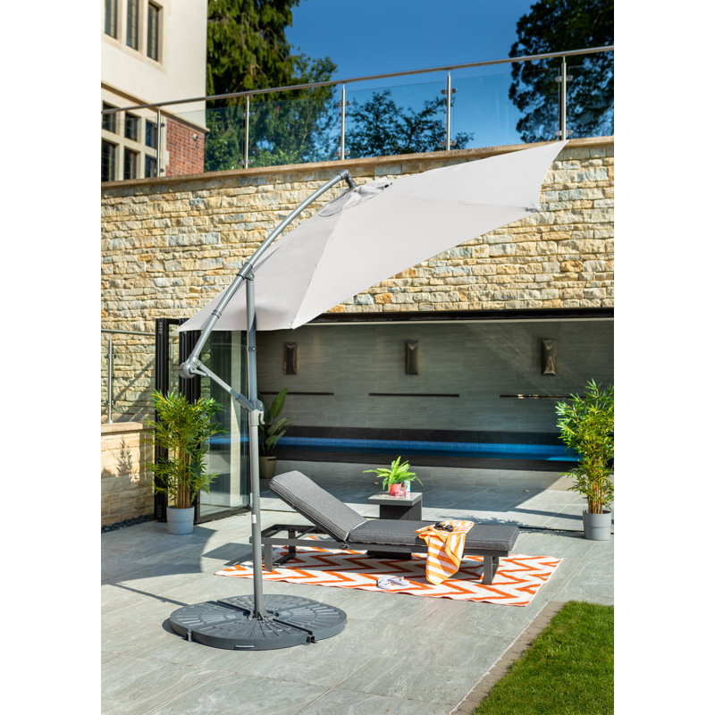 Mediterranean Cantilever Parasol - Dove, Dove Grey