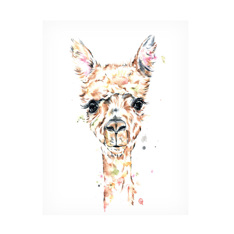 «Lisa Whitehouse Llama», art sur toile, H 19 po x l 14 po