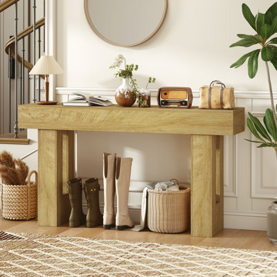 63 Inch Console Table, Entryway Console Storage Sofa Table Behind Couch