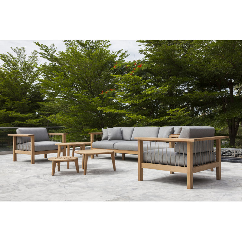 Attol Outdoor Round Teak Coffee Table, 25.13" W x 25.13" L x  18.06" H