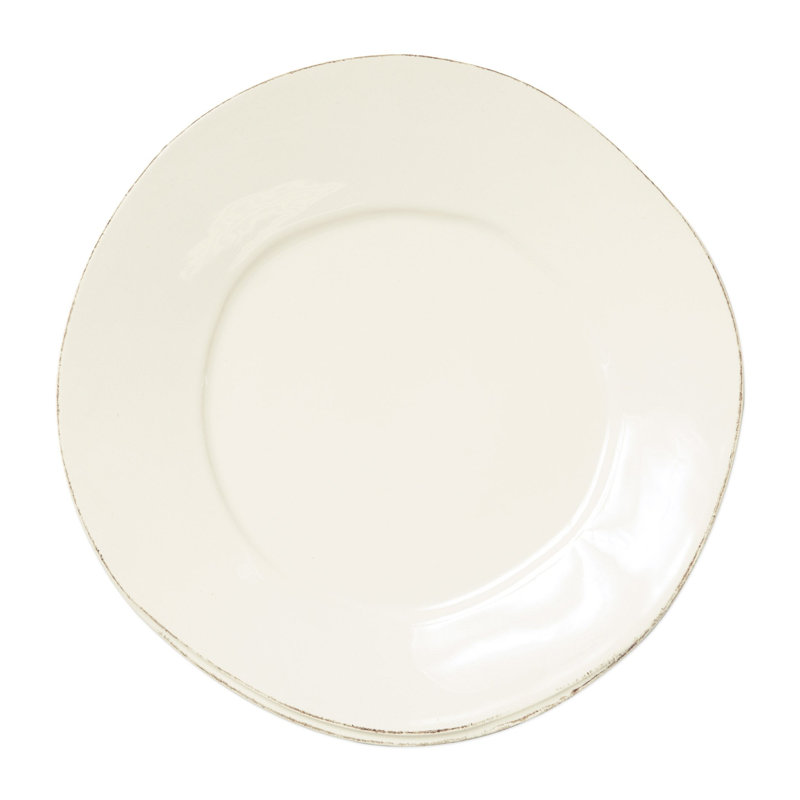 Lastra Handmade Stoneware Dinner Plate, Linen