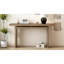 Console en placage de frêne de conception unique, de style moderne et simple, avec un plateau de table astucieux, convenant à un vestibule, un couloir, un salon, un vestibule-1846503223