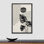 «Geometric Striped Polygon Tropical Palm Leaf», reproduction sur toile flottante