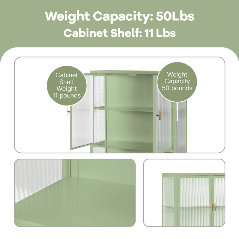 Navisha Bathroom Cabinet, Green