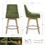 Tabouret de comptoir pivotant rembourré de 26 po avec structure en bois massif et repose-pieds en métal Bourassa-1777112588