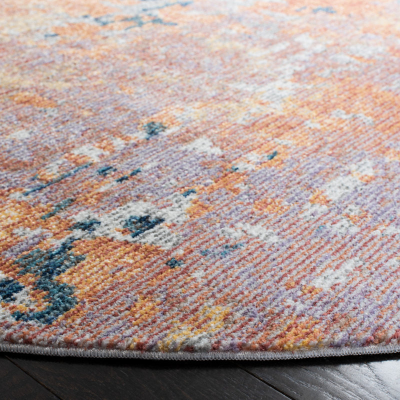 Tapis abstrait Weiser Performance, Rond 6 pi 3 po