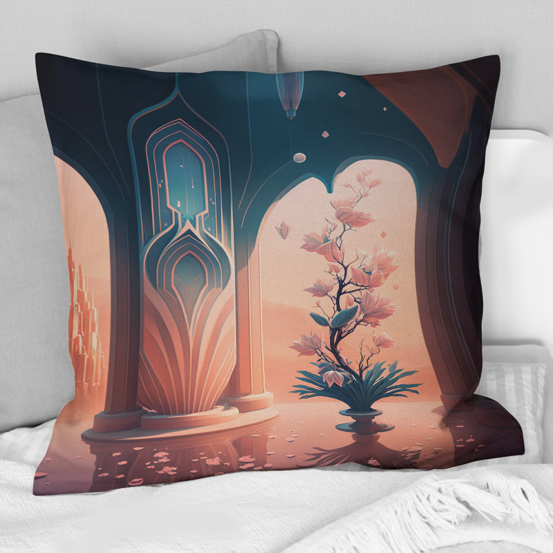Architectural Futuristic Building II - Monuments Printed Throw Pillow