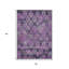Tapis extérieur lavable aztèque 3 pi x 5 pi aubergine lavande