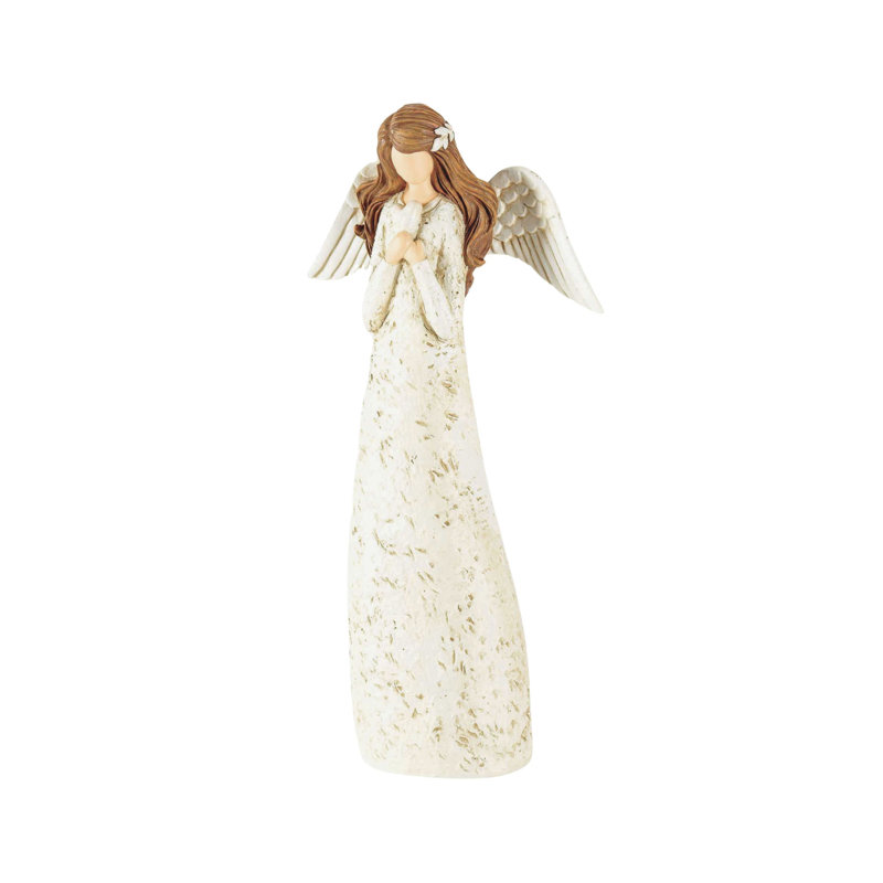 ANGEL WITH HEART RSN 8"H