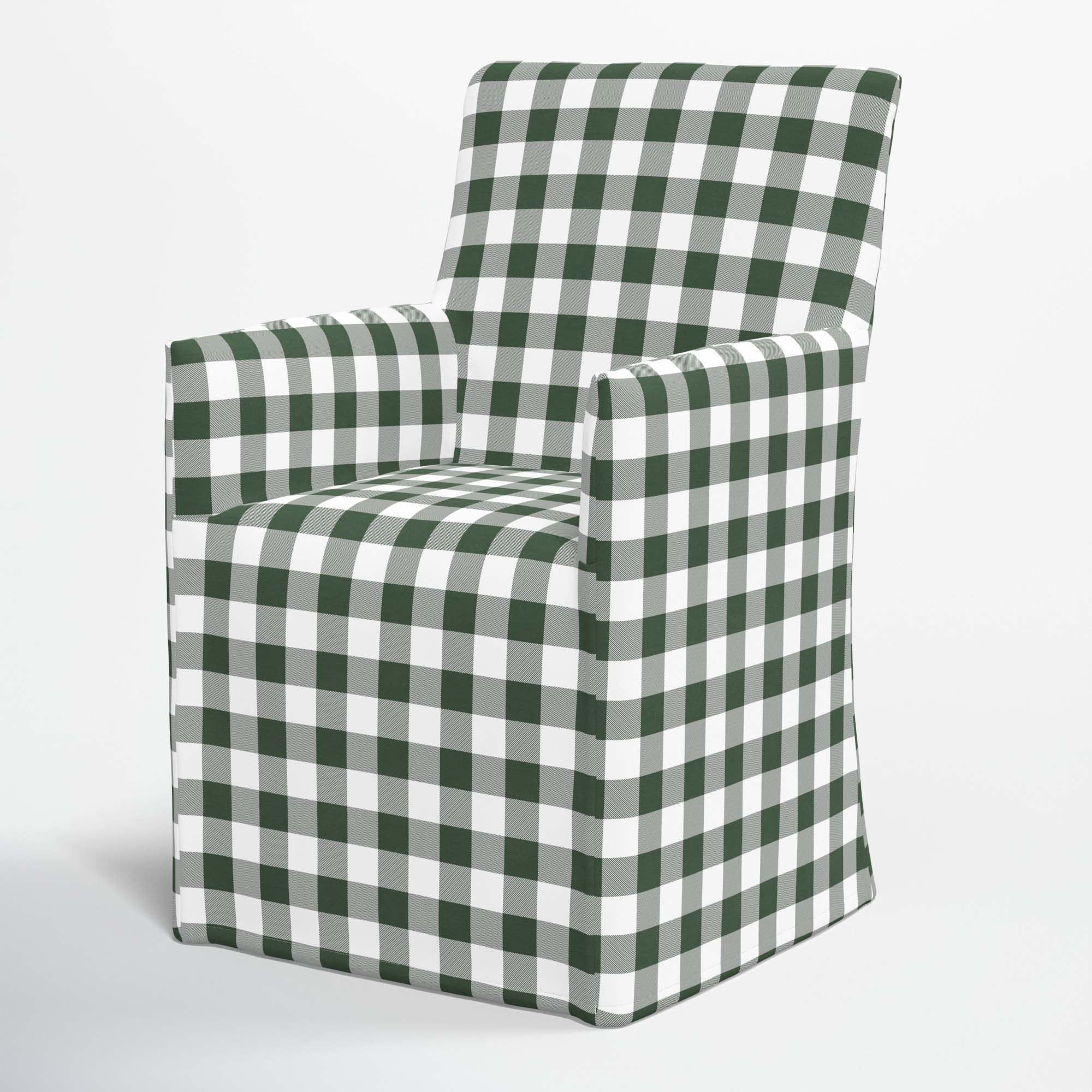 Ivanka Dining Chair, Classic Gingham Evergreen