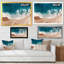 Vue aérienne de Blue Ocean Waves II - art nautique et côtier sur toile-517165933-517165932