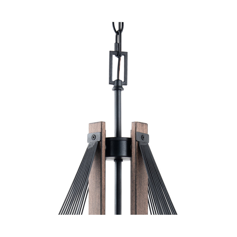 Luminaire suspendu noir 4 lumières