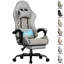 Metro Lane Adjustable Reclining Ergonomic Swiveling PC & Racing Game Chair with Footrest-1801179266