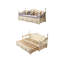 Canapé-lit extensible en mélange de coton extensible 39,37 po moderne et minimaliste ivoire-759489050-759489062
