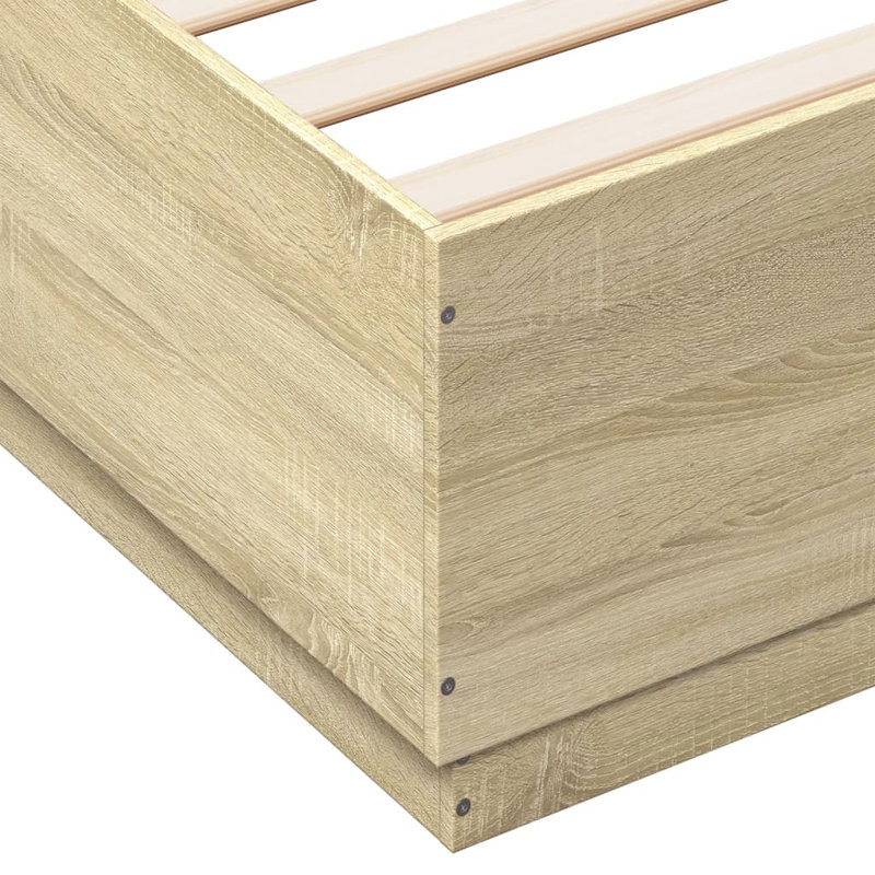 Noar Bed, Double ( 140 x 200 cm), Sonoma Oak