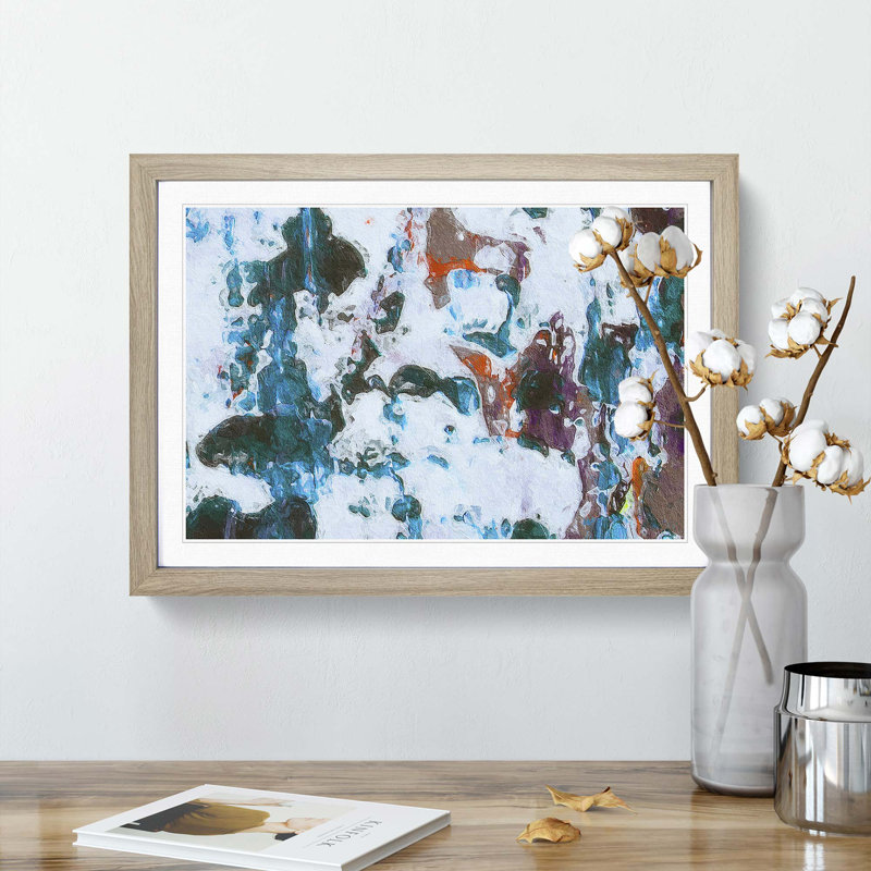 Abstract Vol.69 by S.Johnson - Single Picture Frame Print, 24cm H x 33cm W x 2cm D, Oak Framed