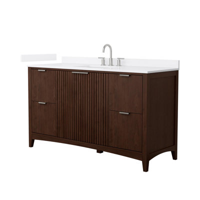 Meuble-lavabo simple avec plateau en marbre de culture Palmilla