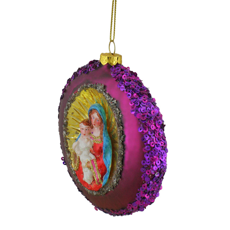Ornement 4 po Mary and Baby Jesus