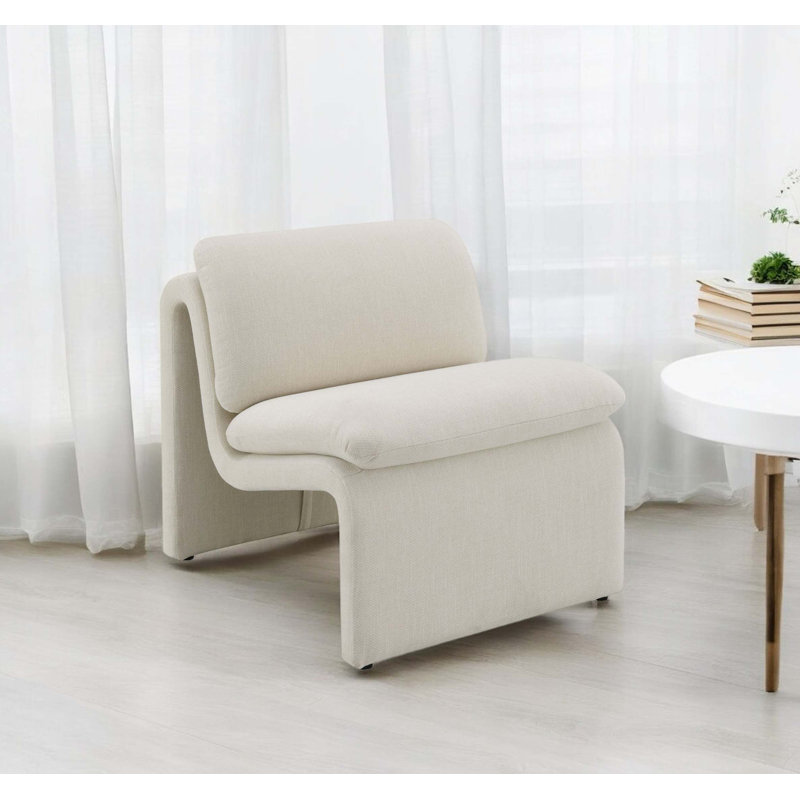 Chaise d'appoint innovante Elegance Jaeda, Beige