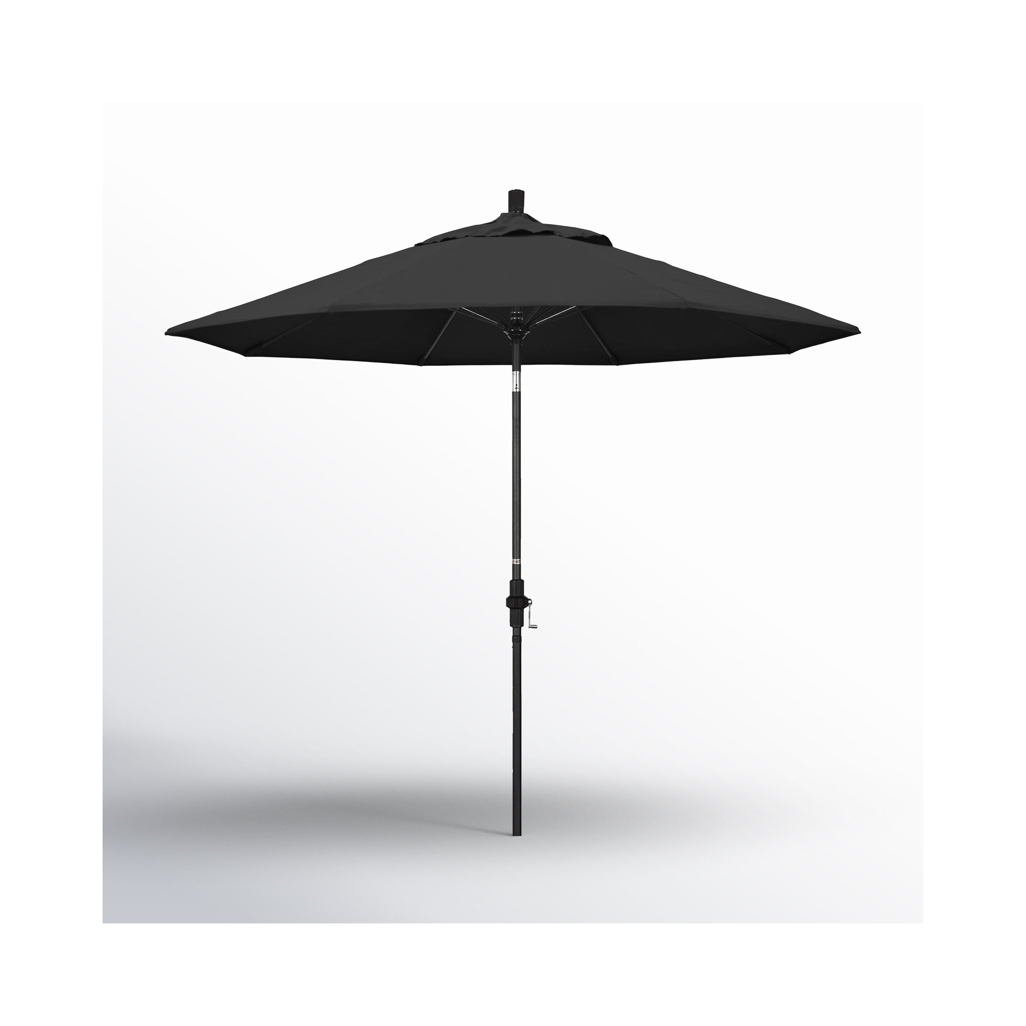 Roverta 9' Market Sunbrella® Umbrella, Canvas Black Sunbrella® Canvas, Black