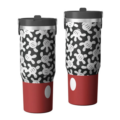 30 oz Tumbler  with Lid and handle  Stainless steel  Insulated tumblers  Cute water bottle with Flip(cartoon mouse)