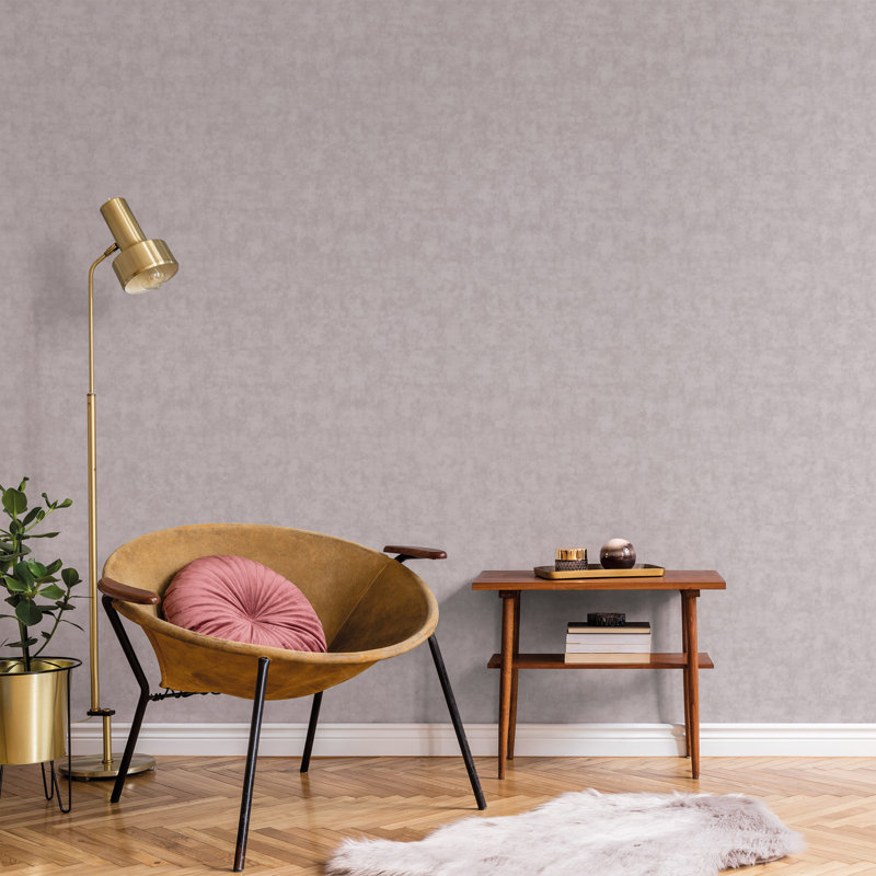 Luxe Matte Plain Wallpaper, Grey
