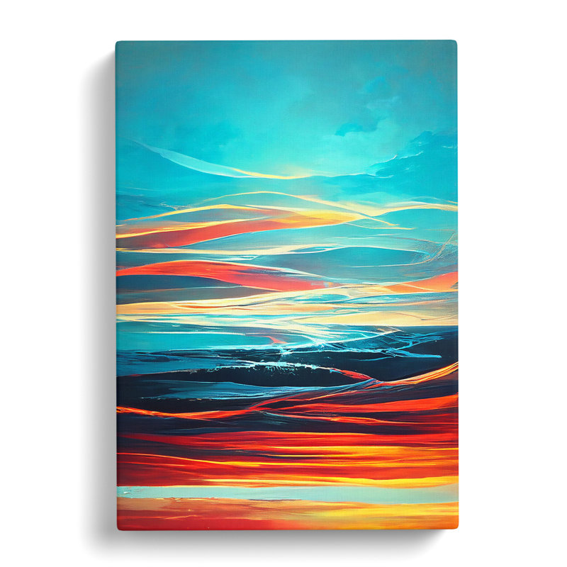Abstract Sunset No.5 - Wrapped Canvas, 50cm H x 35cm W x 3cm D