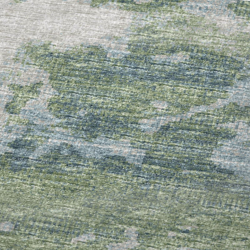Jeté doux en sherpa Addison, Vert abstrait
