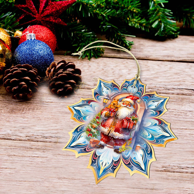 Grand ornement en bois décorations de Noël