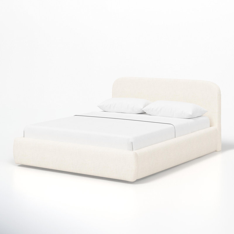 Lit plateforme 37 po Daphne, Crème, Double