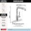Robinet de cuisine Almari avec douchette extractible, robinet de cuisine moderne monotrou, poignée simple, chrome-100255274