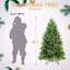 Arbre de Noël 5 pi avec 756 pointes en PE + PVC - Arbre de Noël plein corps avec branches articulées, support en métal stable, décoration de Noël vert classique-1997367888-1997367898