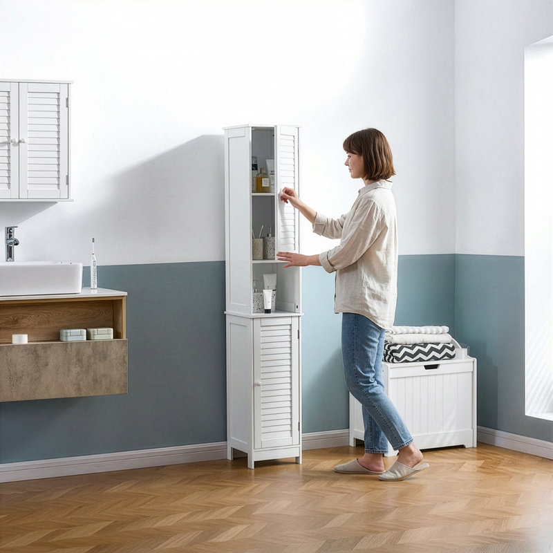Vida Liano Freestanding Linen Cabinet