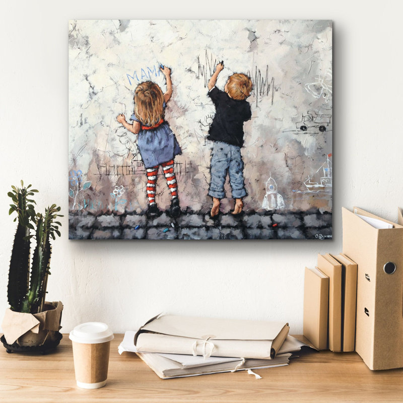 «Wall Graffiti» par Alexander Gunin, art mural sur toile, H 20 po x l 24 po x P 1,25 po