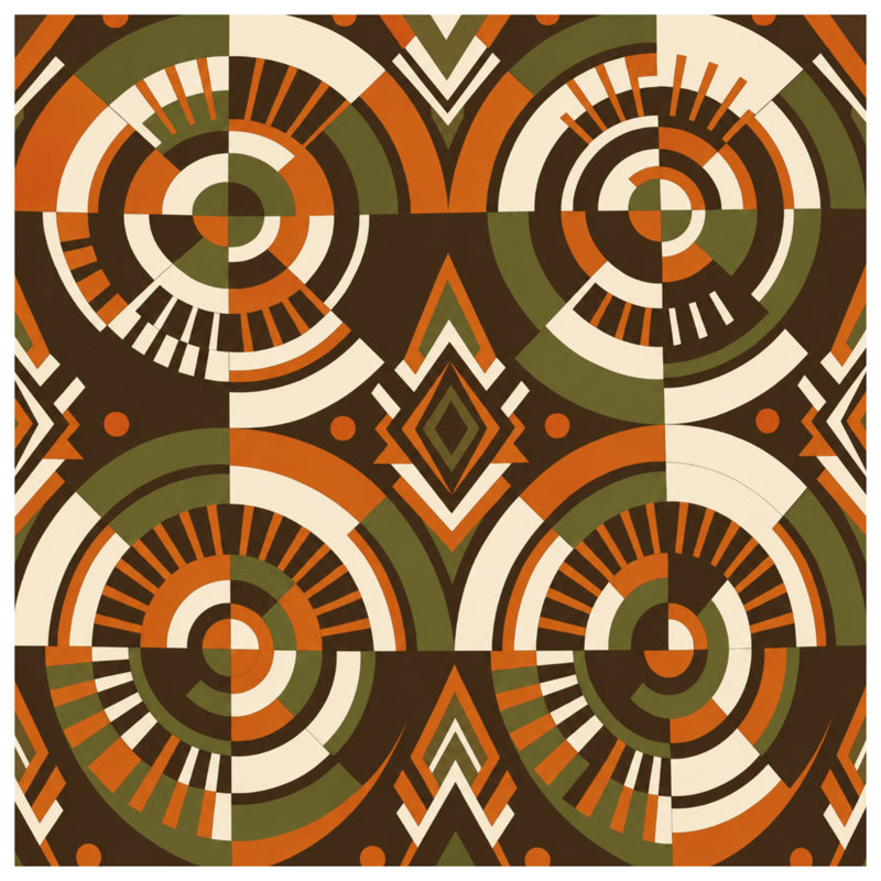 Geometric Circular Patterns Double Sided Throw Pillows, 18 x 18 inches