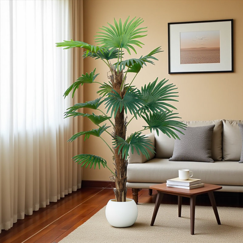 Artificial Palm Tree In Pot, 66" H x 33" W x 33" D