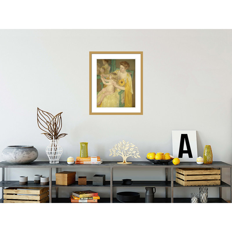 «Mother and Child» par Mary Cassatt - impression numérique sur toile, H 27,85 po x l 23,5 po