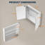 Armoire à pharmacie 30 po x 30 po à DEL avec miroir en aluminium anti-buée-129696387