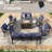 Metal 9-Person Sofa Seating Group With Blue Cushions, Outdoor Patio Conversation Furniture Set (Throw Pillow Not Included)-813746289