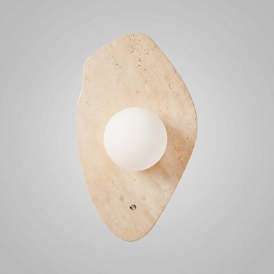 Organic Travertine Plug-In Wall Light