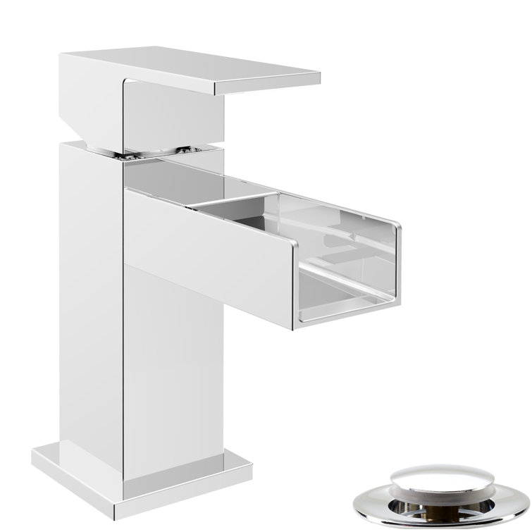 Quadrato Single-Hole Single-handle Bathroom Faucet with Drain Assembly