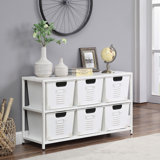 Commode décorative en acier à 6 tiroirs Kristopher