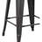 Vintage Style Backless Industrial Bar Stools  2 Pieces , 30" Seat Height, Distressed Black Finish, Lightweight And Stackable, Suitable For Kitchen Islands, Abs Filler, 17" Width Depth Contemporary