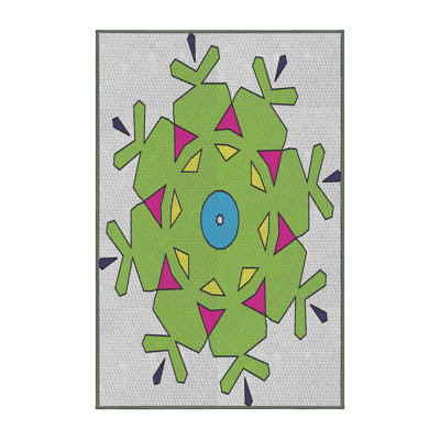 Tapis gris/vert à tisser électrique