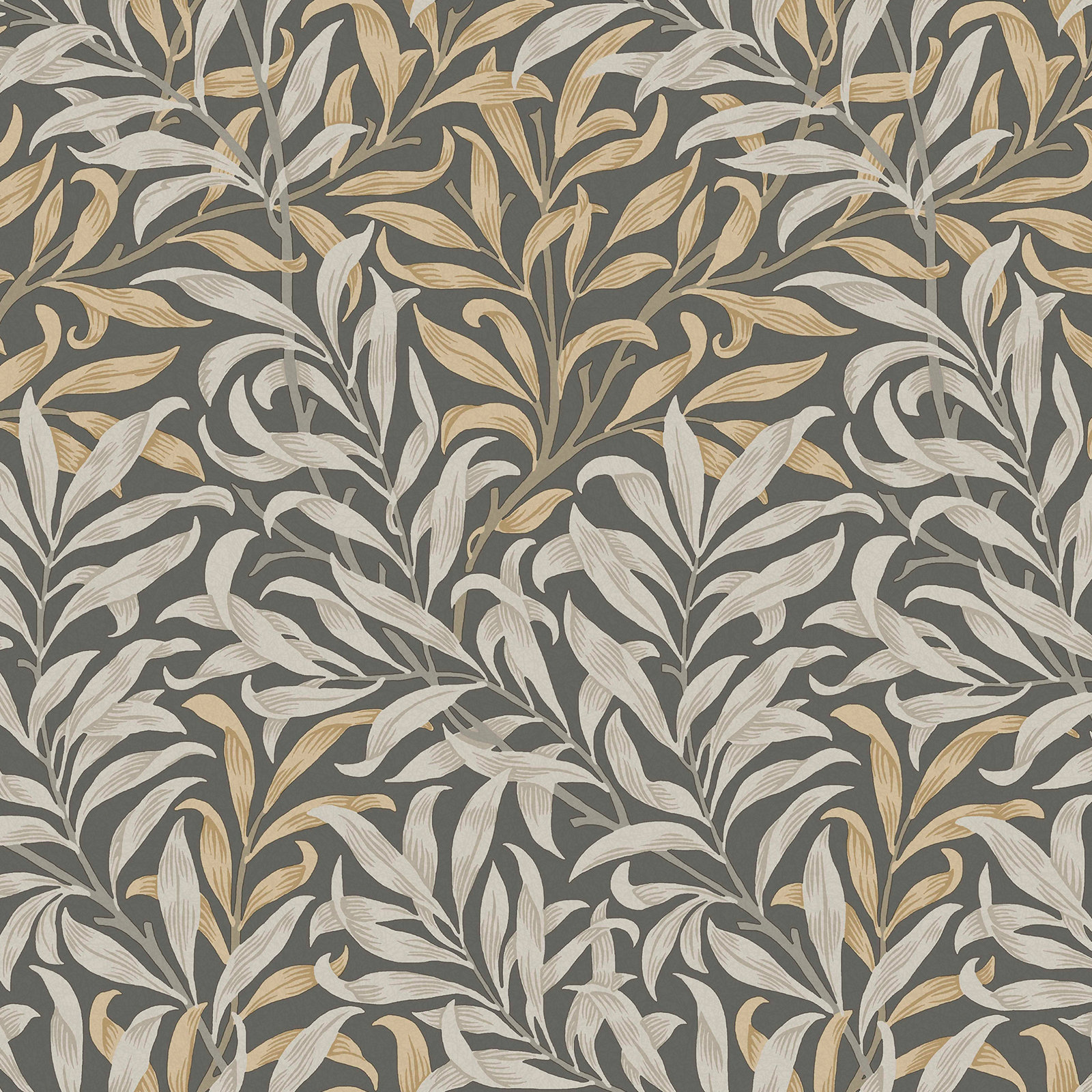 Floral Wallpaper, Charcoal